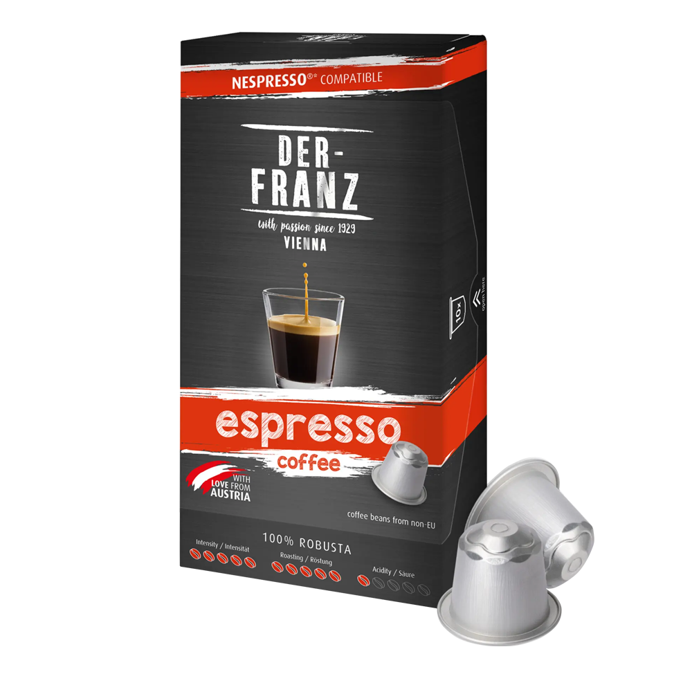 Capsule de cafea compatibile Nespresso, 1 x 10 capsule, espresso