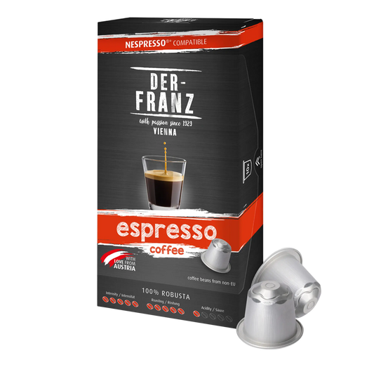 Capsule de cafea compatibile Nespresso, 1 x 10 capsule, espresso