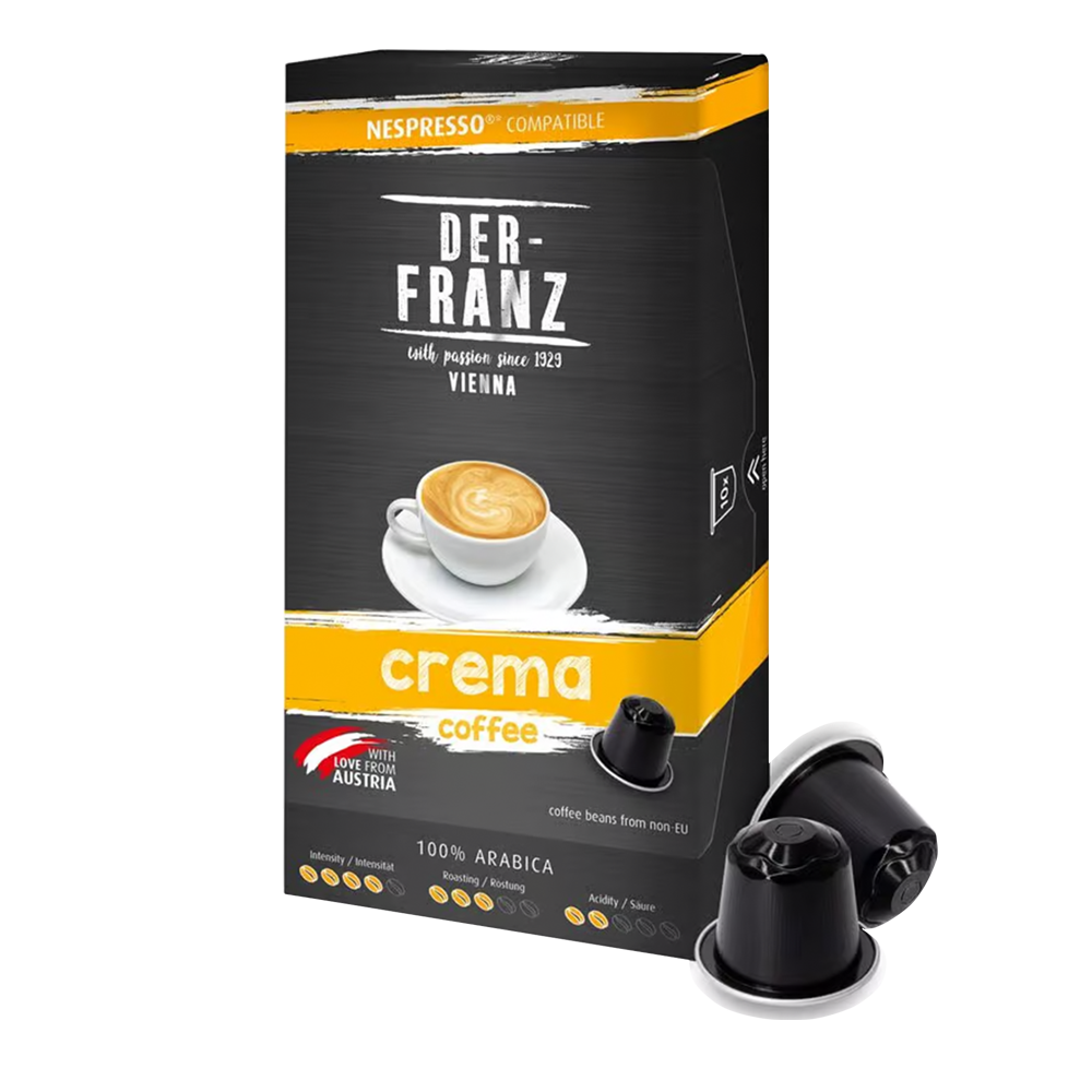Capsule de cafea compatibile Nespresso, 1 x 10 capsule, cremă