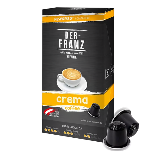 Capsule de cafea compatibile Nespresso, 1 x 10 capsule, cremă