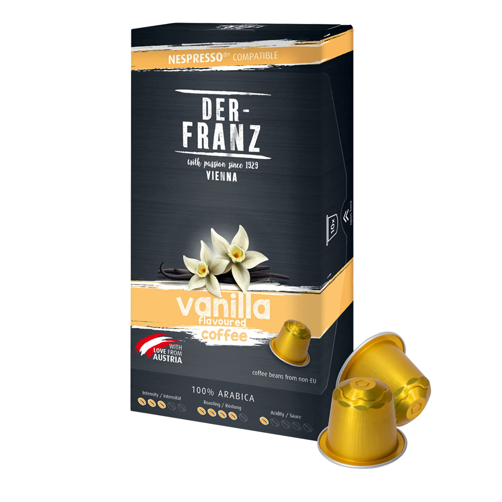 Capsule de cafea compatibile Nespresso, 1 x 10 capsule, vanilie