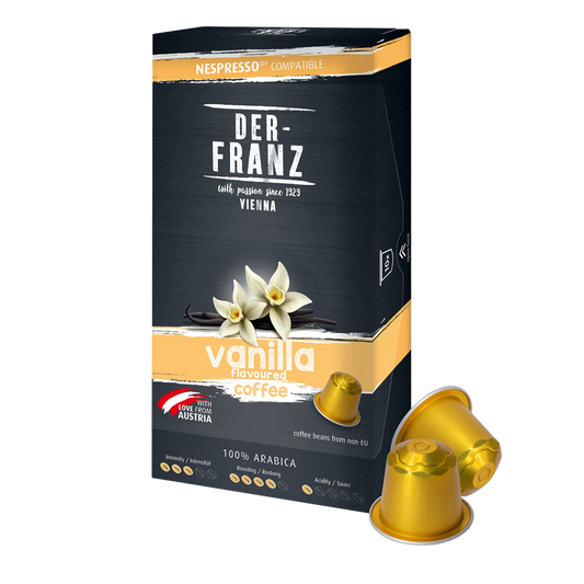 Capsule de cafea compatibile Nespresso, 1 x 10 capsule, vanilie
